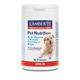 LAMBERTS Pet Nutrition Multi Vitamin & Mineral Formula For Dogs, Συμπληρωματική Ζωοτροφή για Σκύλους με Βιταμίνες, Μέταλλα & Ιχνοστοιχεία, 90 ταμπλέτες (8990-90)