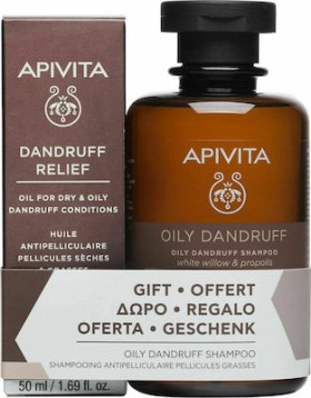 Apivita Πακέτο με Dandruff Relief Λάδι κατά της Ξηροδερμίας & της Πιτυρίδας, 50ml & Δώρο Oily Dandruff Shampoo Σαμπουάν κατά της Λιπαρής Πιτυρίδας, 250ml