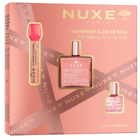 Nuxe Πακέτο The Infinite Glow in Pink Huile Florale 50ml & Very Rose Lip Serum 8ml & Huile Prodigieuse Florale 10ml