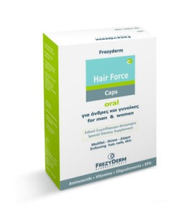 Frezyderm Hair Force Caps Συμπλήρωμα Διατροφής για Όμορφα Μαλλιά, Νύχια & Δέρμα, 60 caps