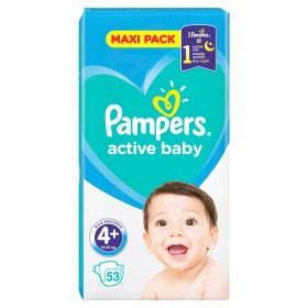 Pampers Active Baby Maxi Pack No.4+ (10-15kg) 53τμχ