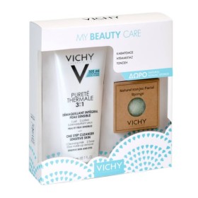 Vichy Promo Pack Purete Thermale Integral 3in1 Γαλάκτωμα Καθαρισμού & Ντεμακιγιάζ για Πρόσωπο & Μάτια, 300ml & ΔΩΡΟ Φυσικό Σφουγγάρι Προσώπου Konjac