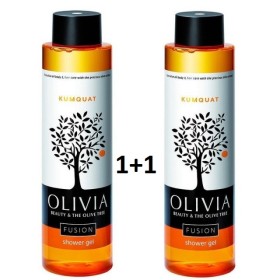 Olivia Gift Set Shower Gel Kumquat, Αφρόλουτρο Κουμ Κουατ με Εκχυλίσματα Ελιάς για την ξηρή & ταλαιπωρημένη επιδερμίδα, 2x300ml 1+1 ΔΩΡΟ