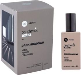 MEDISEI Panthenol Extra Men Dark Shadows Eau de Toilette Ανδρικό Άρωμα Με Νερόλι, Πιπέρι & Σανδαλόξυλο, 50ml