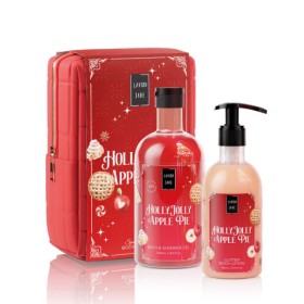 Lavish Care Πακέτο Holly Jolly Apple Pie Shower Gel 500ml & Body Lotion Glitter 300ml & Δώρο Νεσεσέρ
