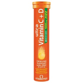 VITABIOTICS Vitamin C+D Fizz 1000mg Συμπλήρωμα Διατροφής για το Ανοσοποιητικό Σύστημα 20 Αναβράζοντα Δισκία
