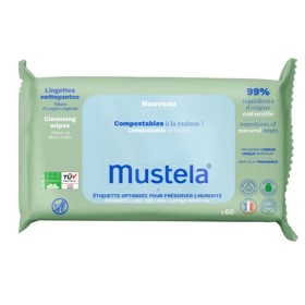 Mustela Cleansing Wipes Compost Μαντηλάκια Καθαρισμού 60 Τεμάχια
