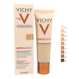 Vichy Mineral Blend Make-Up Fluid 03 Gypsum, Ενυδατικό Foundation για Λαμπερή Επιδερμίδα, 30ml