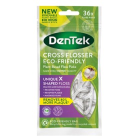 Dentek Oδοντικό Νήμα με Λαβή σε σχήμα Χ (Λευκό) Eco Friendly 36τμχ