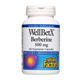 Natural Factors WellBetX Berberine HCl 500 mg Βερβερίνη 60 Κάψουλες