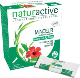NATURACTIVE Minceur, Συμπλήρωμα Διατροφής με Πράσινο Τσάι & Ιβίσκο 20 Φακελάκια