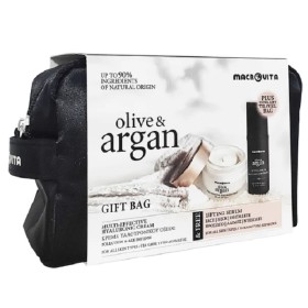 Macrovita Olive & Argan Multi-Effective Πακέτο Hyaluronic Face Cream All Skin Types, 50ml Αντιρυτιδική Κρέμα Προσώπου & Δώρο Lifting Serum, 30ml Αντιρυτιδικός Ορός Προσώπου & Νεσεσέρ