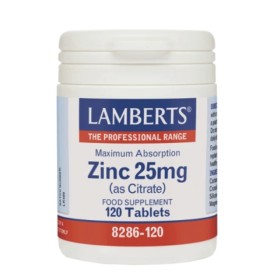 Lamberts Zinc 25 mg Citrate Ψευδάργυρος 120 ταμπλέτες 8286-120