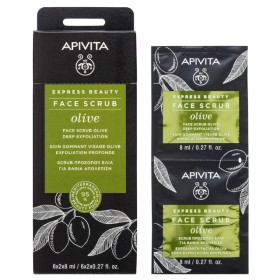 Apivita Express Beauty Scrub Προσώπου για Βαθιά Απολέπιση Mε Ελιά 2x8ml