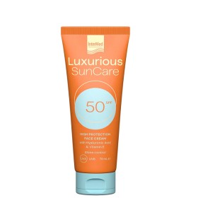 Intermed Luxurious SunCare High Protection Face Cream SPF50 Αντηλιακή Κρέμα Προσώπου Με Υαλουρονικό & Βιταμίνη Ε, 75ml