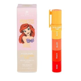 Mad Beauty Princess Ariel 4 Colour Lip & Cheek Tint Χρώματα Για Χείλη & Μάγουλα, 4x1.2gr