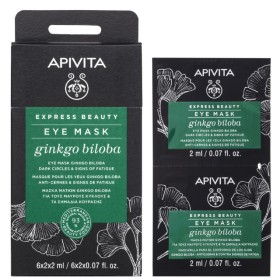 Apivita Ginkgo Biloba Eye Mask Μάσκα Ματιών για Μαύρους Κύκλους & Σημάδια Κούρασης 2 x 2ml