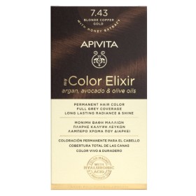 Apivita My Color Elixir No 7.43 Βαφή Μαλλιών Μόνιμη Ξανθό Χάλκινο Μελί