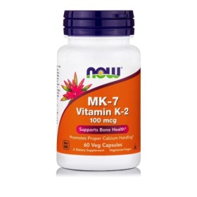 Now Foods MK-7 Vitamin K2 100mcg Συμπλήρωμα Διατροφής Έντονης Αντιοξειδωτικής Δράσης Για Την Καλή Καρδιαγγειακή Υγεία, 60veg.caps