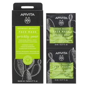 Apivita Express Beauty Face Mask Prickly Pear Μάσκα Προσώπου για Ενυδάτωση & Καταπράυνση 2x8ml