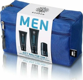 GARDEN Gift Bag For Him Promo Men Deodorant 50ml & 3 in 1 Cleansing Gel Σώμα, Μαλλιά, Πρόσωπο 200ml & After Shave Balm Aloe Vera 100ml & Δώρο Νεσεσέρ