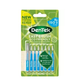 Dentek Easy Brush Eco Friendly Μεσοδόντια Βουρτσάκια ISO 3 0.6mm Μπλε 8τμχ