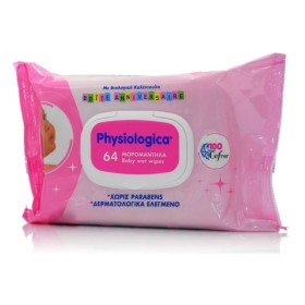 Physiologica Baby Wet Wipes Μωρομάντηλα Με Βιολογική Καλέντουλα, 64 Τεμάχια