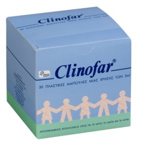 CLINOFAR Φυσιολογικός Ορός Αμπούλες Για Νεογέννητα, Μωρά, Παιδιά και Ενήλικες, 30 x 5ml