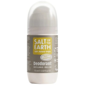 Salt of the Earth Natural Refillable Επαναγεμιζόμενο Αποσμητικό Roll-On Amber & Sandalwood 75ml