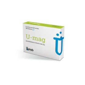 Uplab U-Mag 300mg Συμπλήρωμα Διατροφής με Μαγνήσιο για την Υποστήριξη του Οργανισμού 30 Δισκία