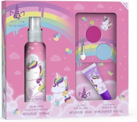 AIR-VAL Unicorn Πακέτο Παιδικό Άρωμα Eau De Toilette 100ml + Lip Gloss 6ml + Σκιές Ματιών
