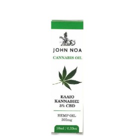 JOHN NOA Cannabis Oil 3% CBD 300mg Έλαιο Κάνναβης, 10ml