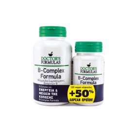 Doctors Formulas B-Complex Φόρμουλα Συμπλέγματος Βιταμινών B, 120 Κάψουλες + 50%  Δωρεάν Προϊόν, 60 Κάψουλες