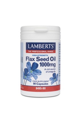 Lamberts Flax Seed Oil 1000mg, Λάδι από Λιναρόσπορο 90 Caps 8495-90