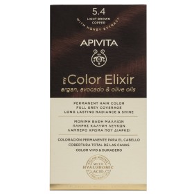 Apivita My Color Elixir Νο 5.4 Βαφή Μαλλιών Μόνιμη Καστανό Ανοιχτό Χάλκινο