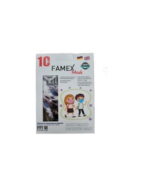 Famex KIDS Mask FFP2 NR με Αυτοκίνητα Παιδική Μάσκα Μιας Χρήσης τύπου FFP2, 10τμχ