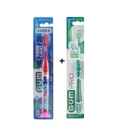 Gum Junior 6+ Πακέτο Soft Ροζ Οδοντόβουρτσα Παιδική 903, 1τμχ & Δώρο Οδοντόβουρτσα Ενηλίκων, 1τμχ