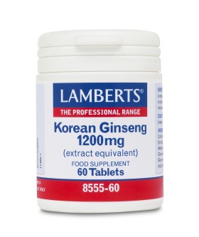 LAMBERTS Korean Ginseng (Panax Ginseng) 1200mg για την Διατήρηση της Ευεξίας, 60tabs 8555-60