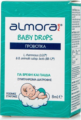 ELPEN Almora Plus Probiotics Baby Drops, Προβιοτικά Για Βρέφη & Παιδιά 8ml