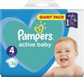 Pampers Active Baby Giant Pack Πάνες Νο4 (8-14Kg), 76 τεμάχια