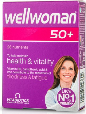 VITABIOTICS Wellwoman 50+, Πολυβιταμίνη για Γυναίκες άνω των 50 ετών, 30 Ταμπλέτες