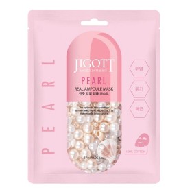 Jigott Pearl Real Ampoule Mask Μάσκα Προσώπου Για Ενυδάτωση, 27ml