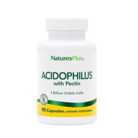 Natures Plus Acidophilus With Pectin Προβιοτικό Συμπλήρωμα 1 Δισ. Ζωντανά Κύτταρα 90 Κάψουλες