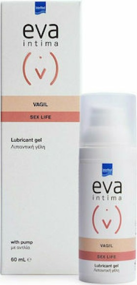INTERMED Eva Intima Vagil Sex Life Lubricant Gel, Λιπαντικό για τη Διευκόλυνση της Σεξουαλικής Επαφής, 60ml