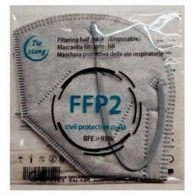 Tiexiong Μάσκα Προστασίας FFP2 Ενηλίκων Γκρι 20τμχ