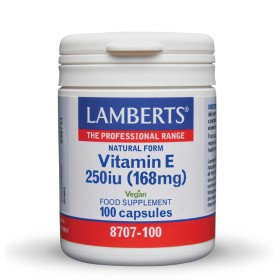 Lamberts Vitamin E 250iu Natural Form 100 Κάψουλες 8707-100
