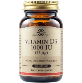 Solgar Vitamin D3 1000iu 100 μαλακές κάψουλες