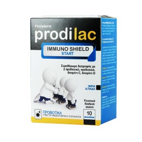 Frezyderm Prodilac Immuno Shield Start - Συμπλήρωμα Διατροφής με Προβιοτικά Κατάλληλο για Νήπια & Παιδιά, 10 Φακελάκια.
