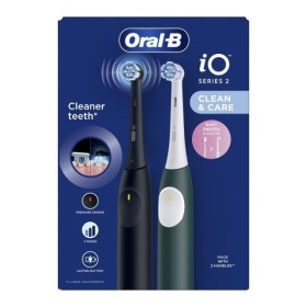 Oral-B iO Series 2 Duo Black & Dark Green Ηλεκτρικές Οδοντόβουρτσες 2 Τεμάχια