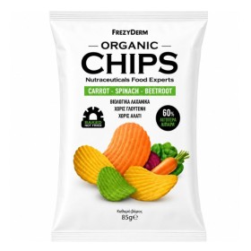 Frezyderm Organic Βιολογικά Chips Λαχανικών Carrot Spinach & Beetroot 85g